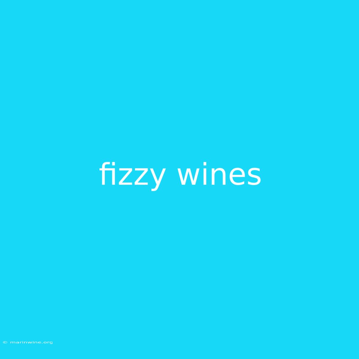 Fizzy Wines