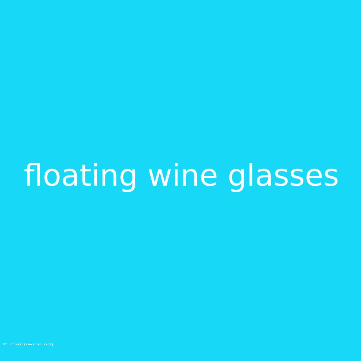 Floating Wine Glasses