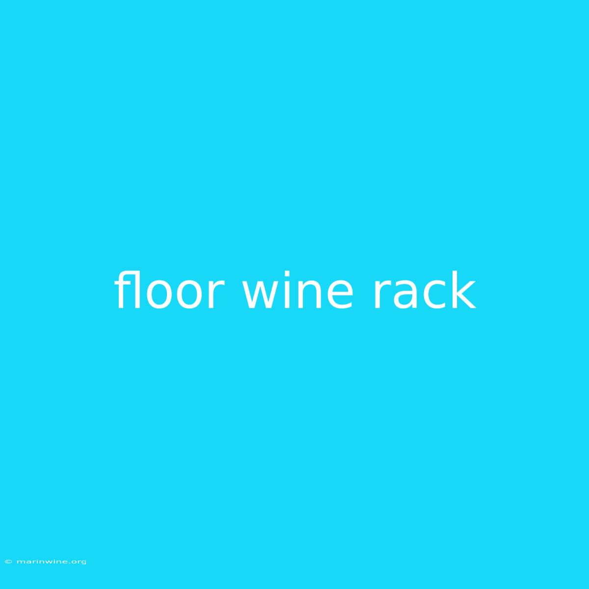 Floor Wine Rack