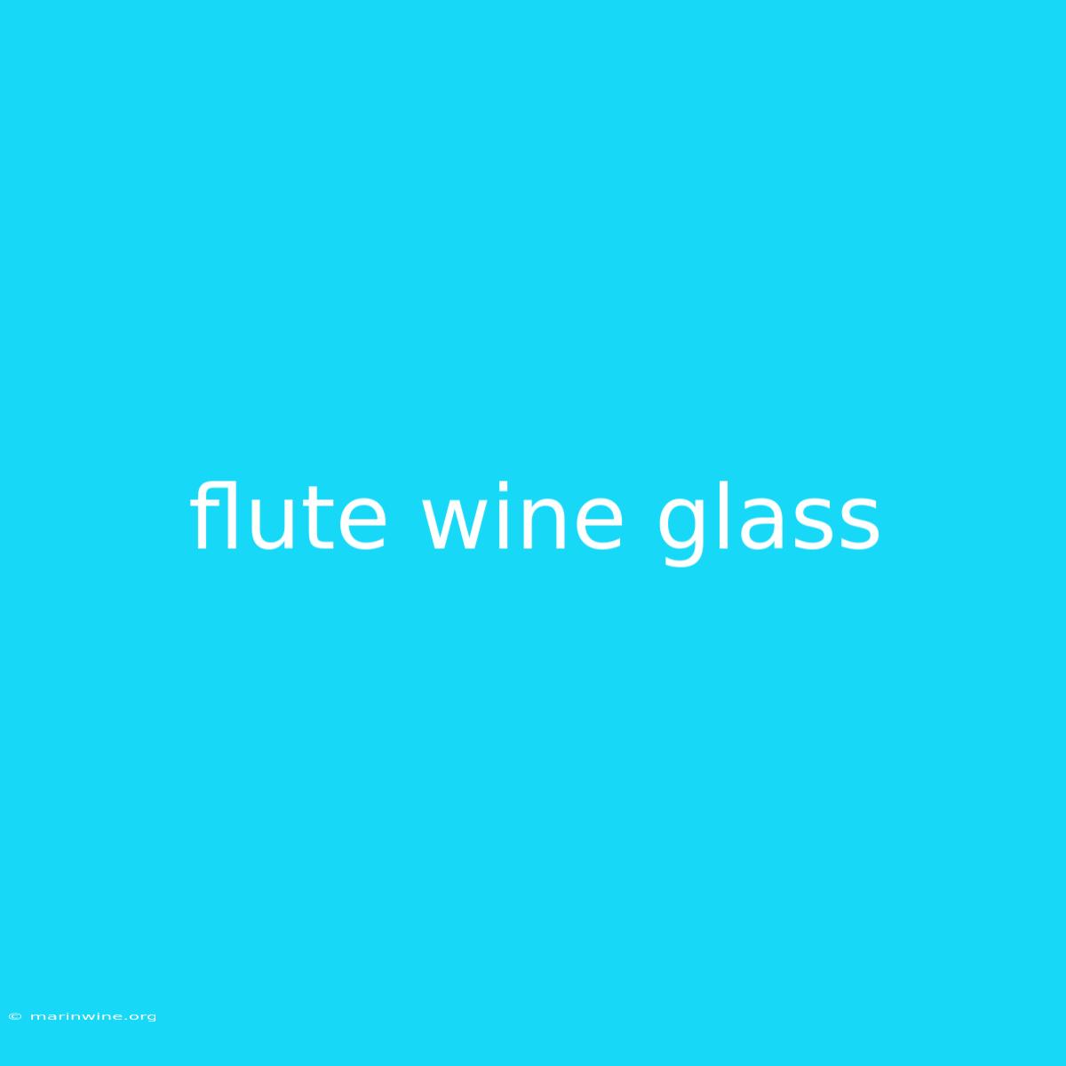 Flute Wine Glass