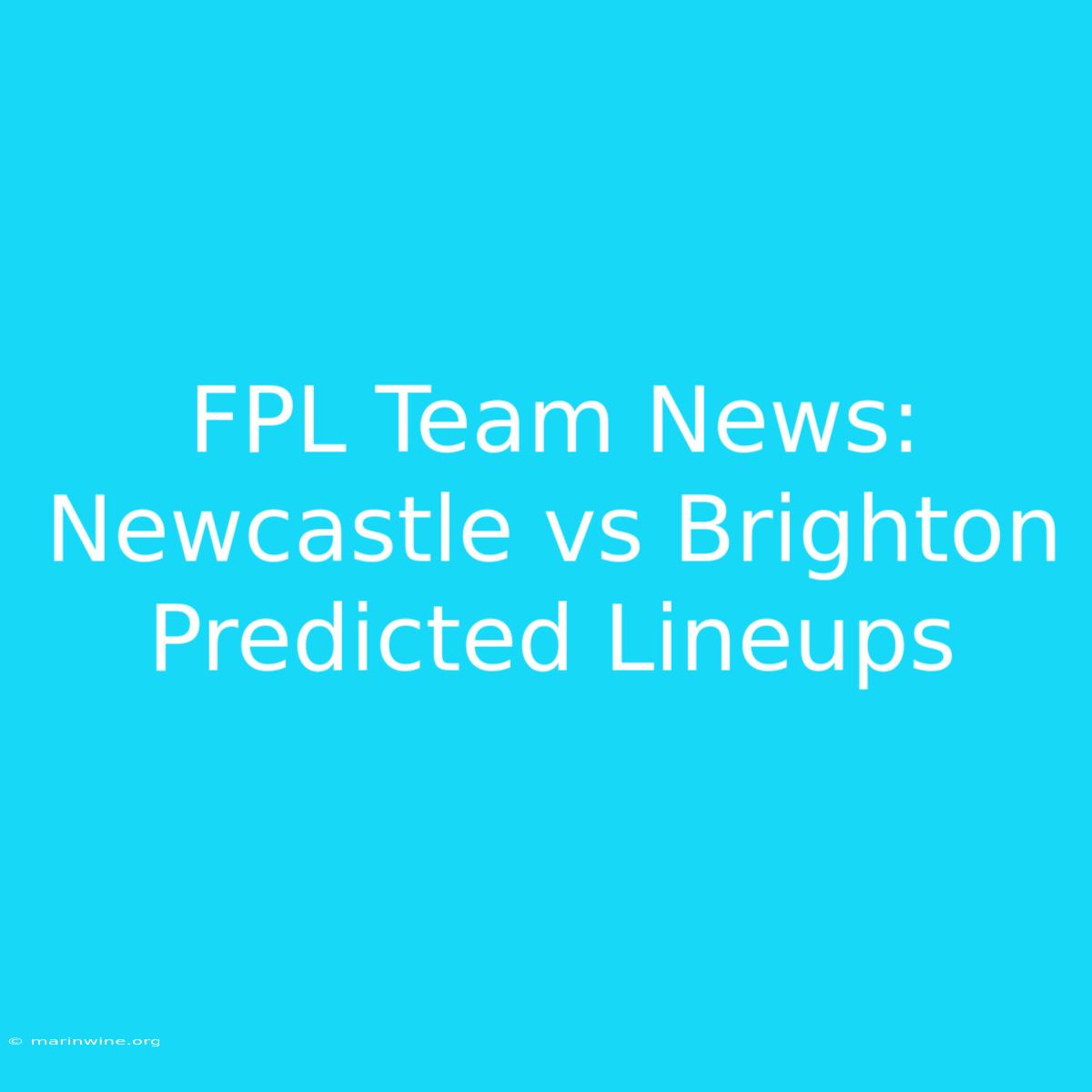 FPL Team News: Newcastle Vs Brighton Predicted Lineups