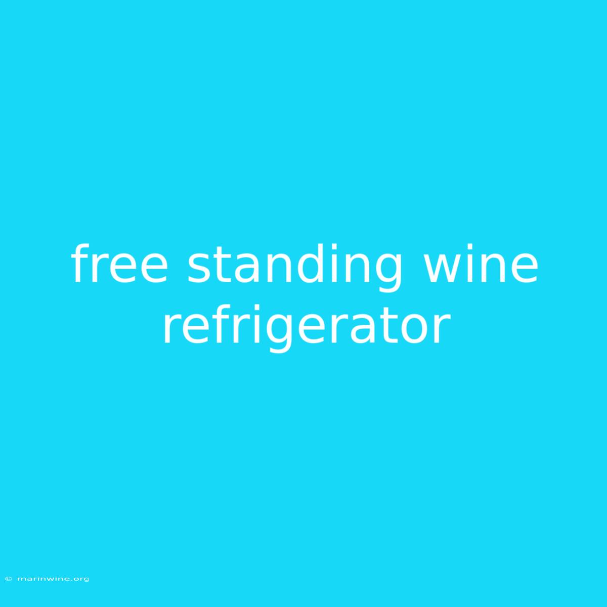 Free Standing Wine Refrigerator