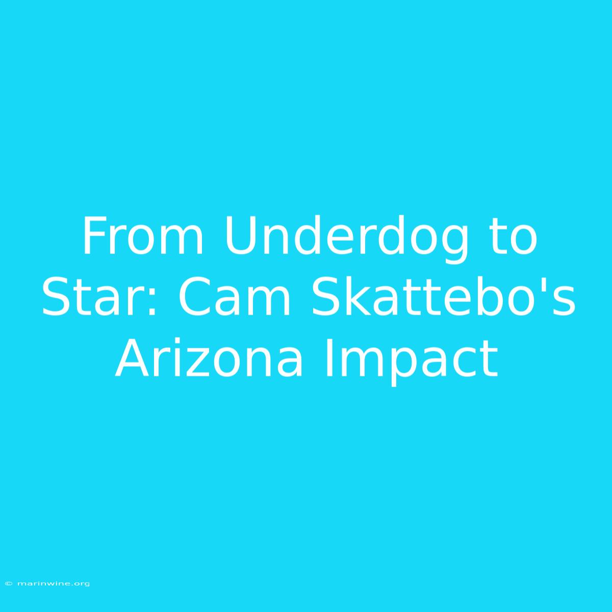 From Underdog To Star: Cam Skattebo's Arizona Impact