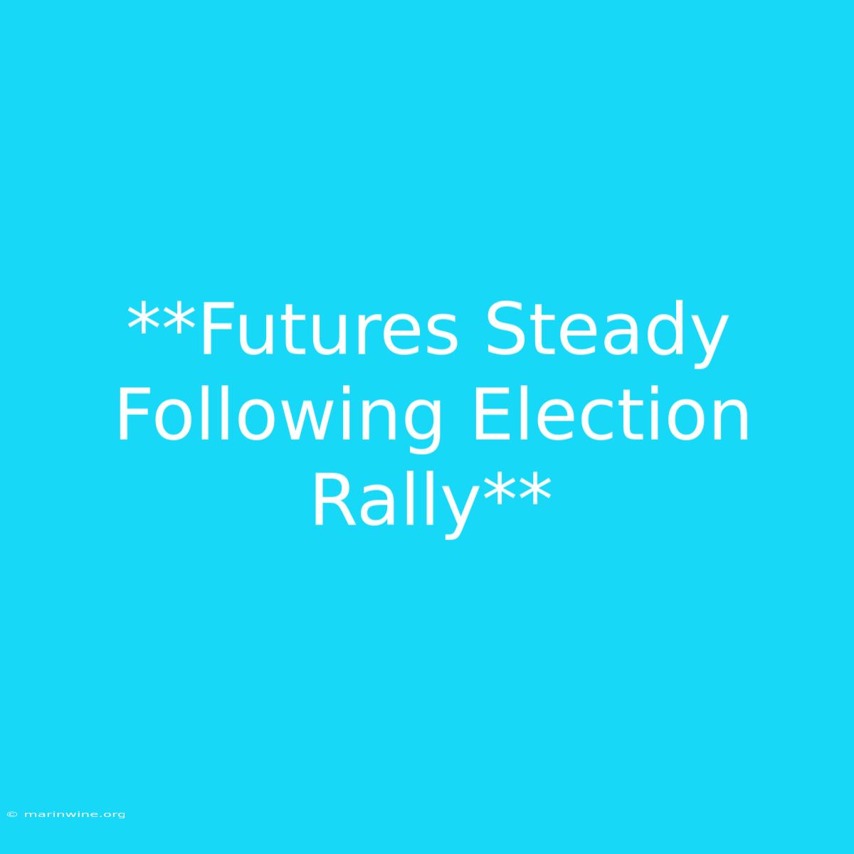 **Futures Steady Following Election Rally**