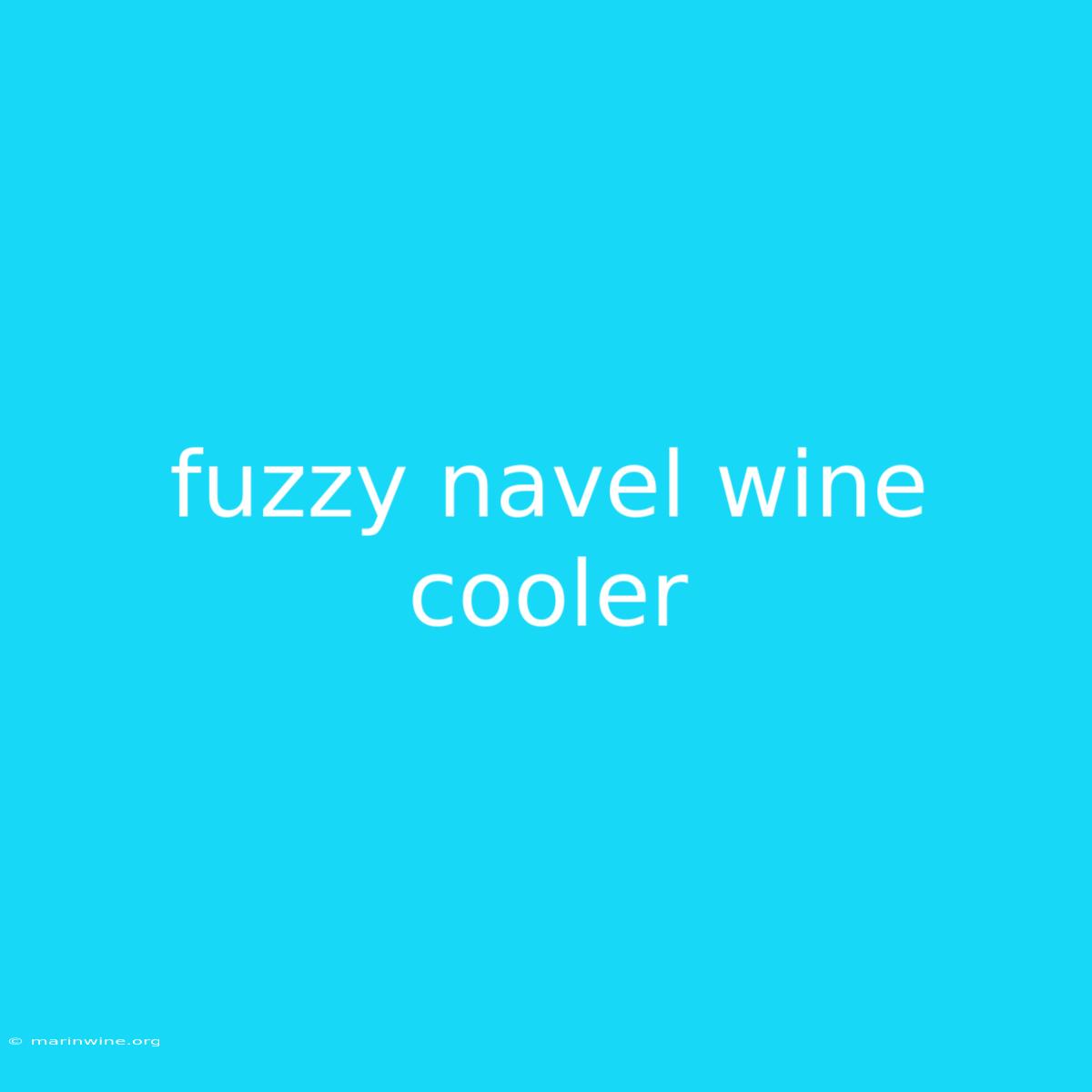 Fuzzy Navel Wine Cooler