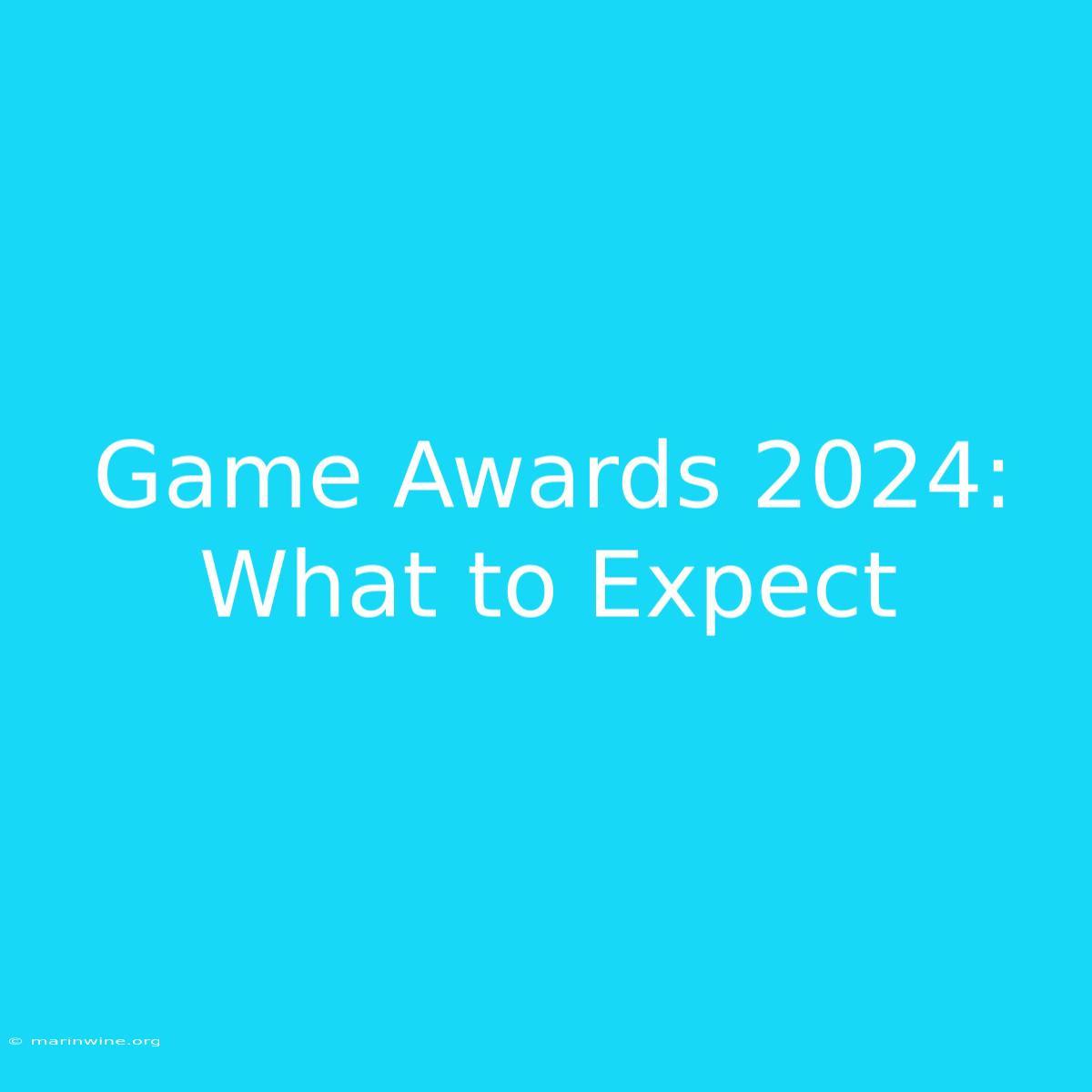 Game Awards 2024: What To Expect