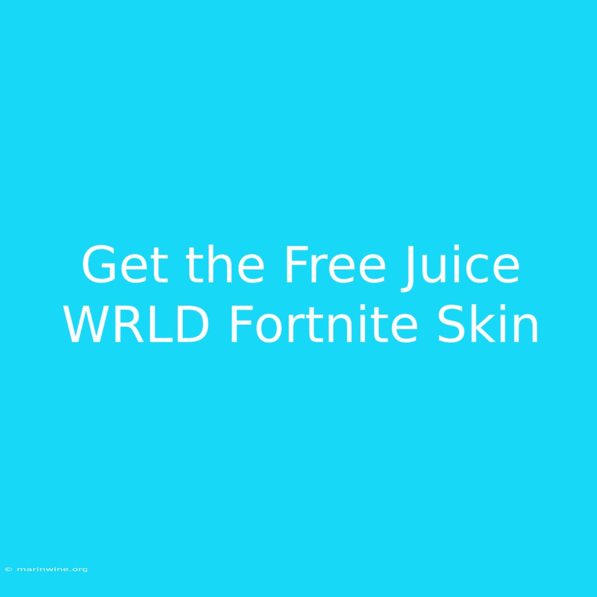 Get The Free Juice WRLD Fortnite Skin