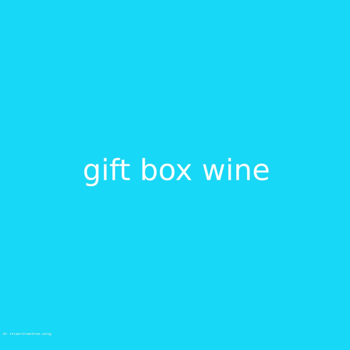 Gift Box Wine