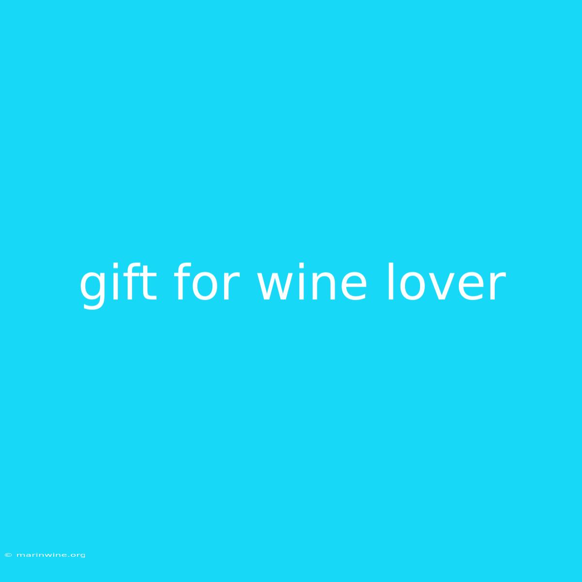 Gift For Wine Lover