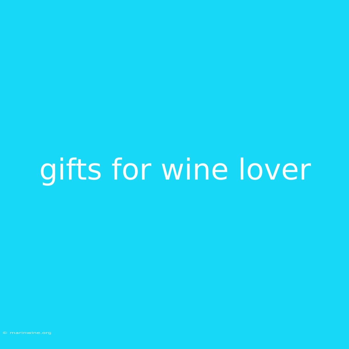 Gifts For Wine Lover