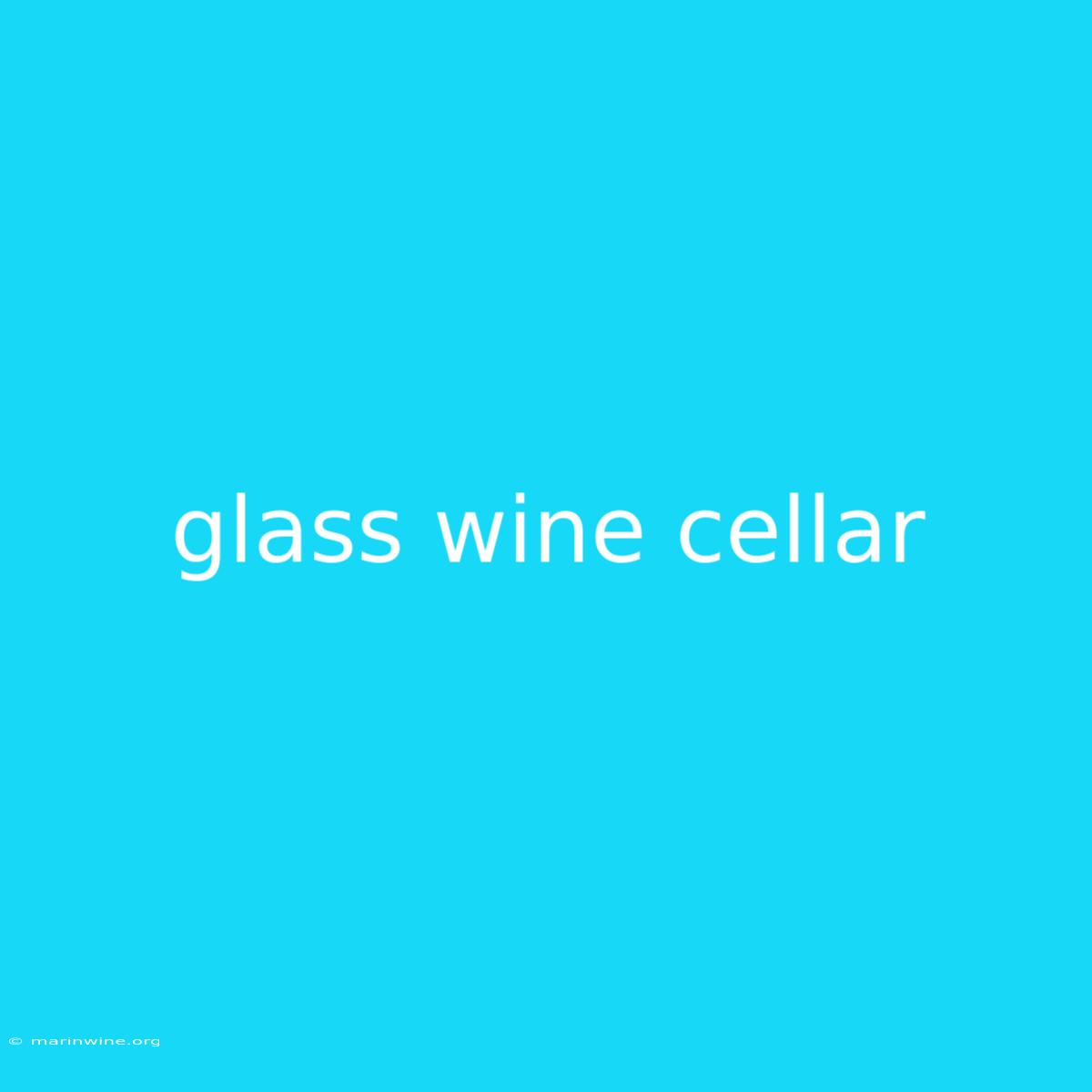 Glass Wine Cellar