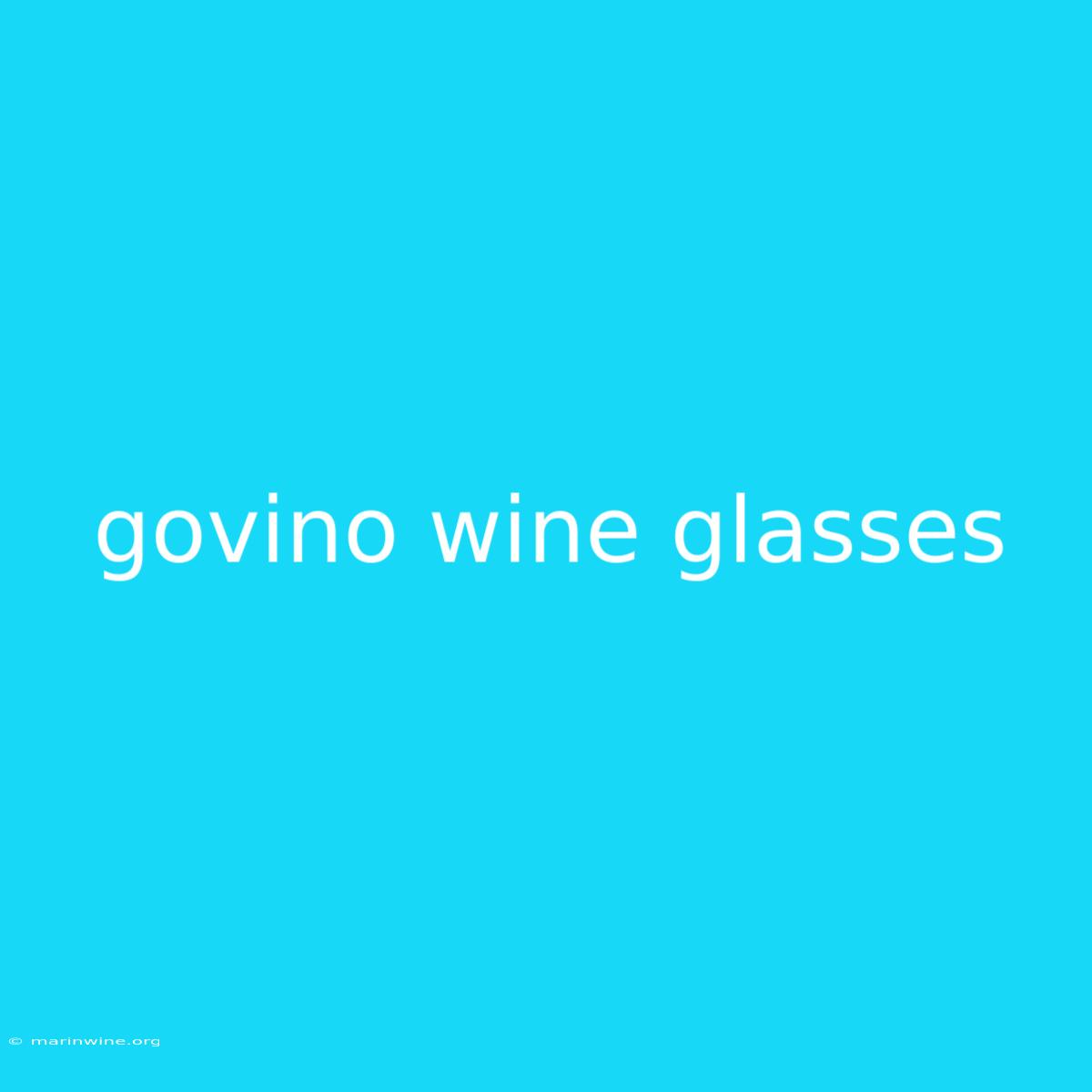 Govino Wine Glasses