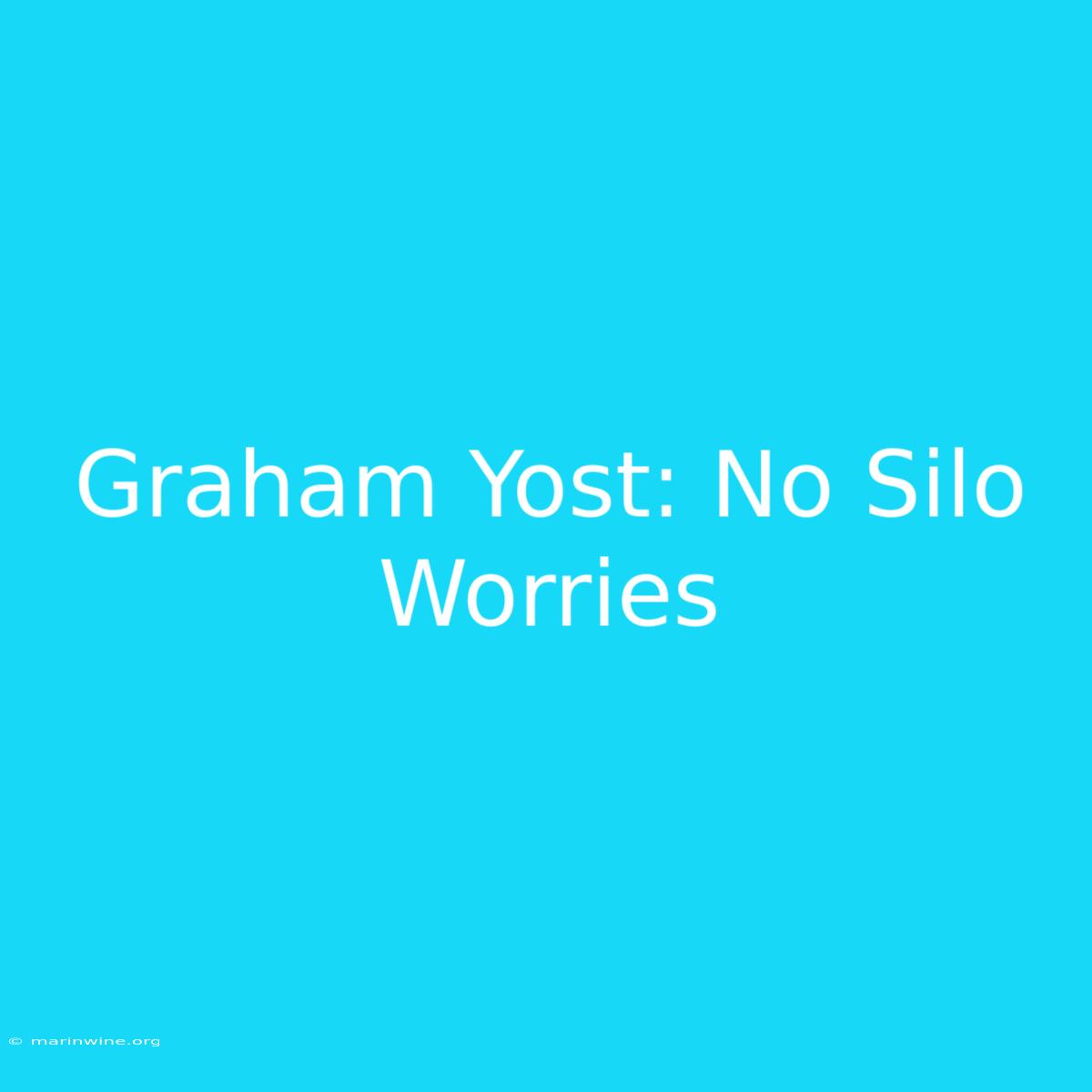 Graham Yost: No Silo Worries