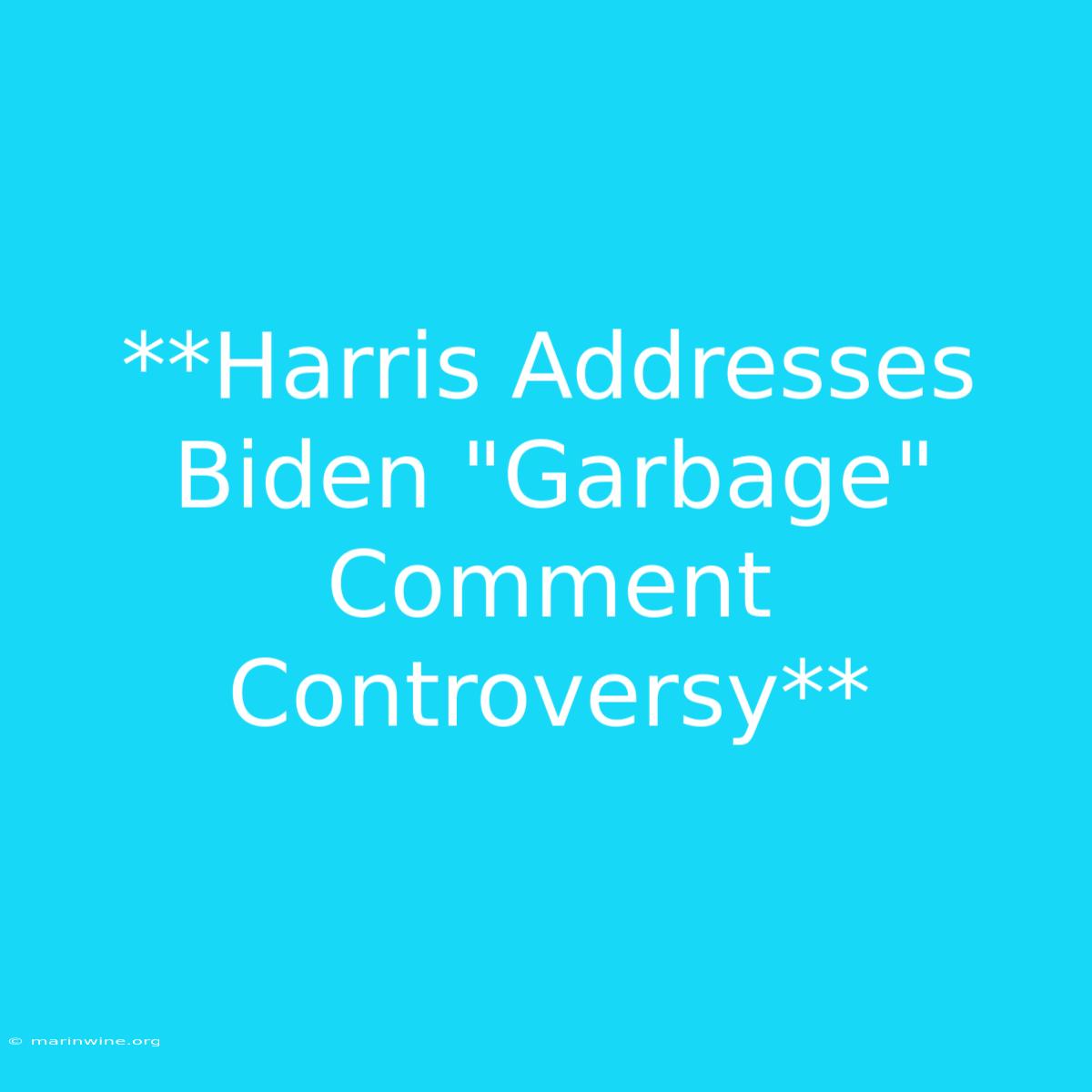 **Harris Addresses Biden 