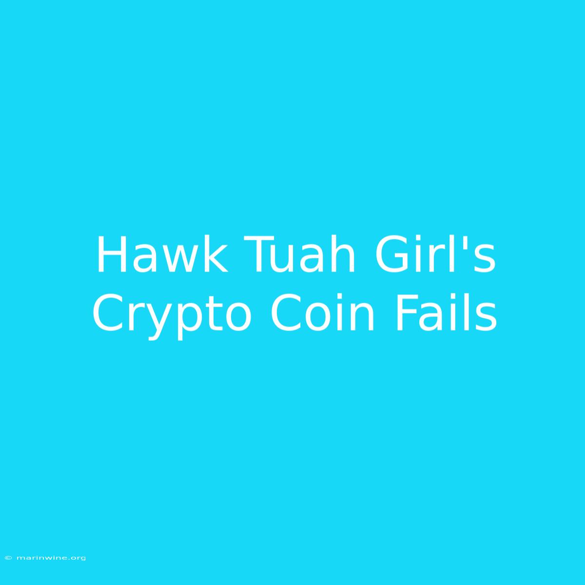 Hawk Tuah Girl's Crypto Coin Fails