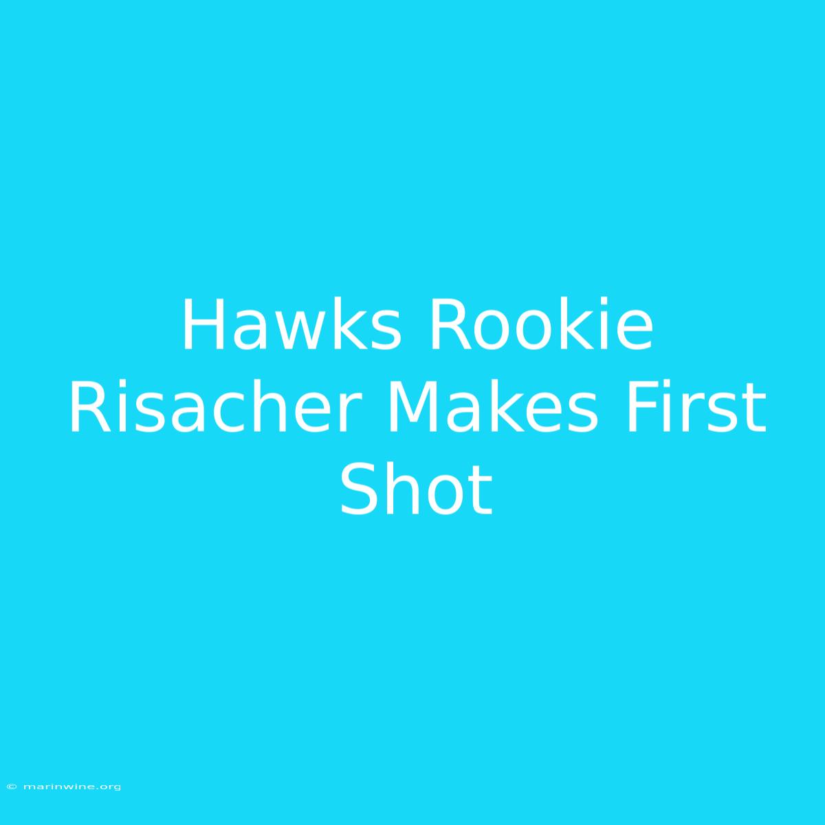 Hawks Rookie Risacher Makes First Shot 