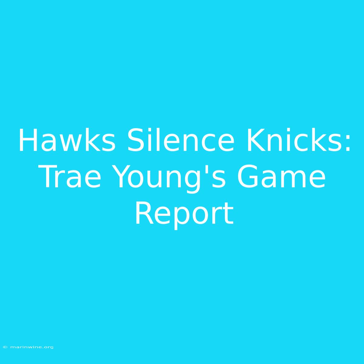 Hawks Silence Knicks: Trae Young's Game Report