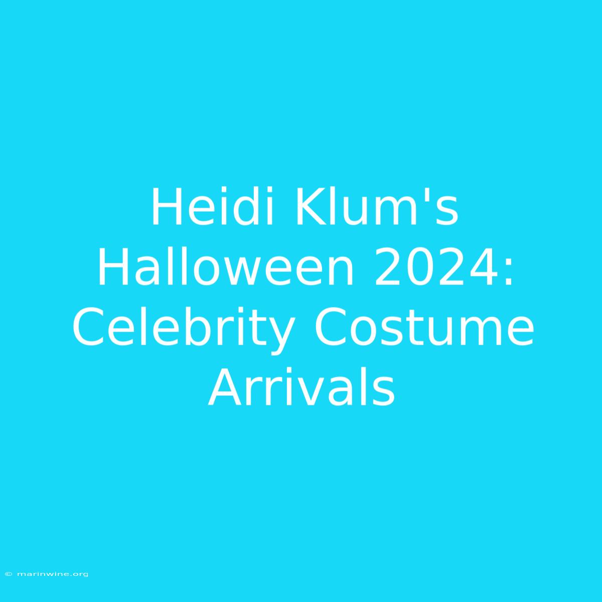 Heidi Klum's Halloween 2024: Celebrity Costume Arrivals