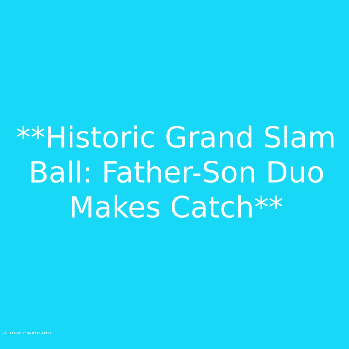 **Historic Grand Slam Ball: Father-Son Duo Makes Catch** 