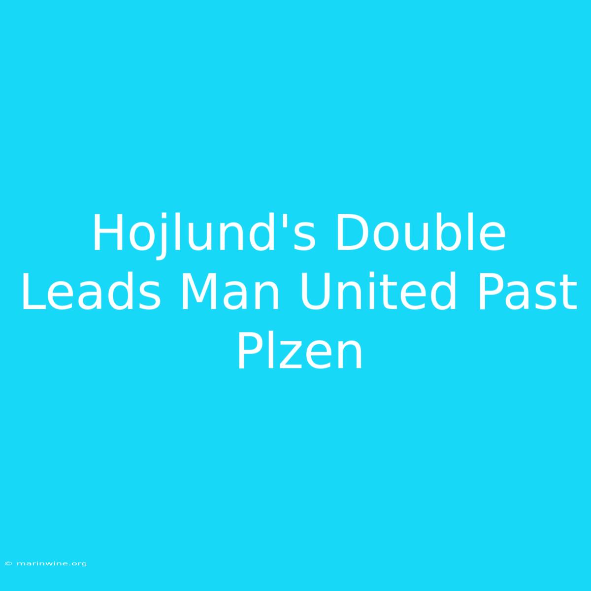 Hojlund's Double Leads Man United Past Plzen