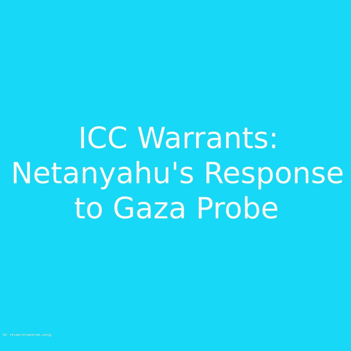 ICC Warrants: Netanyahu's Response To Gaza Probe