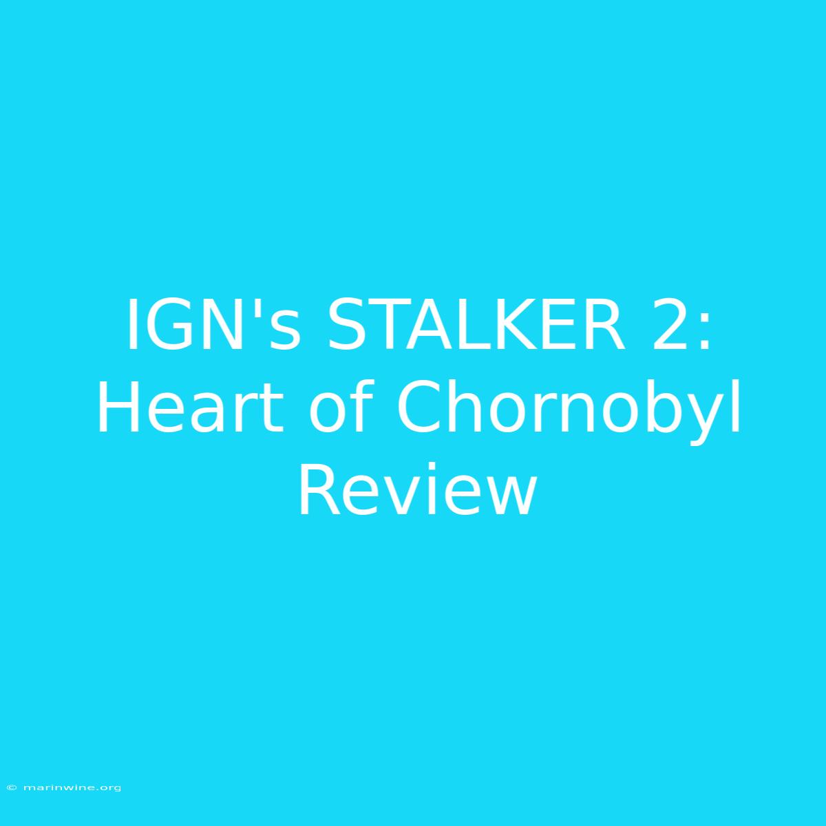 IGN's STALKER 2: Heart Of Chornobyl Review