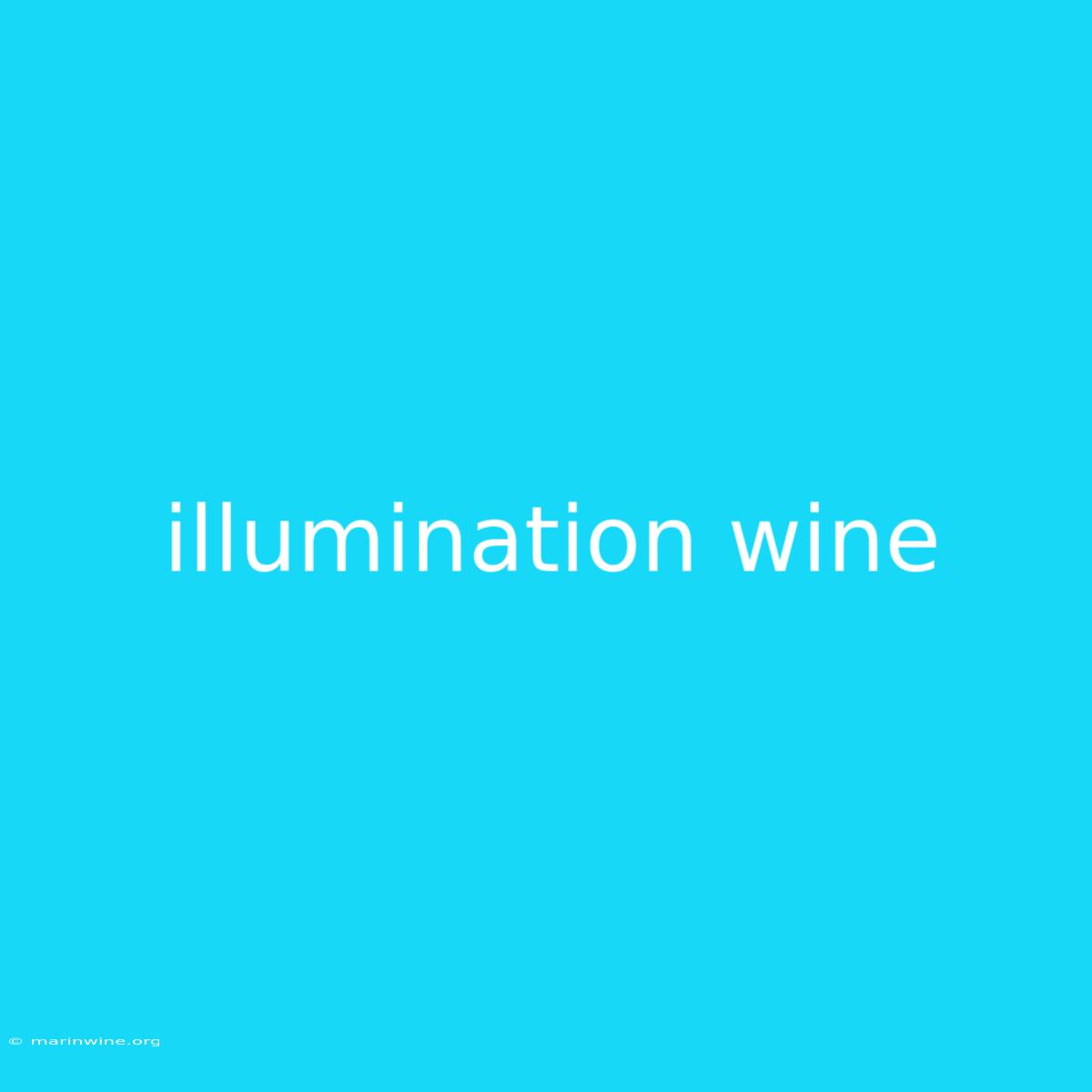 Illumination Wine