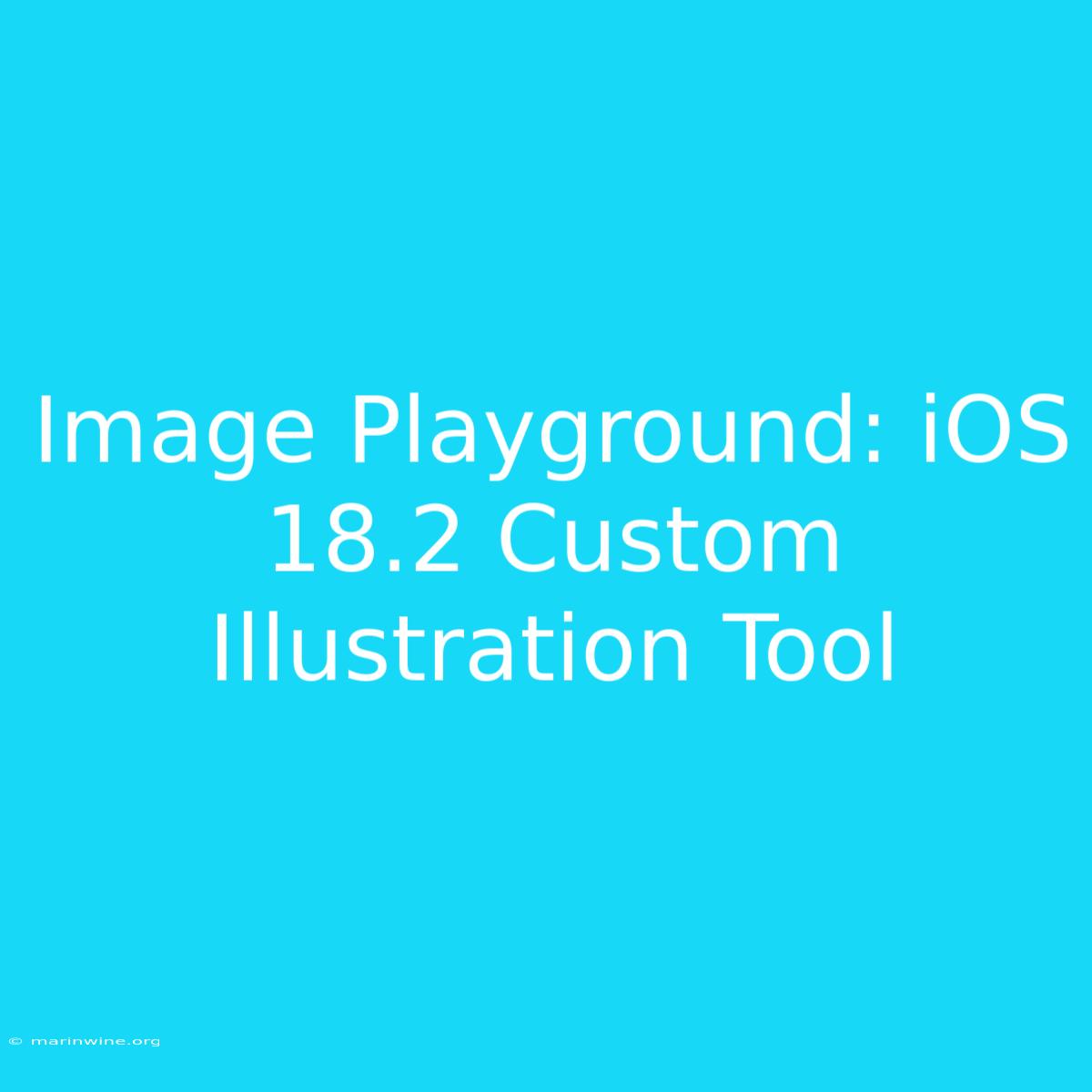 Image Playground: IOS 18.2 Custom Illustration Tool