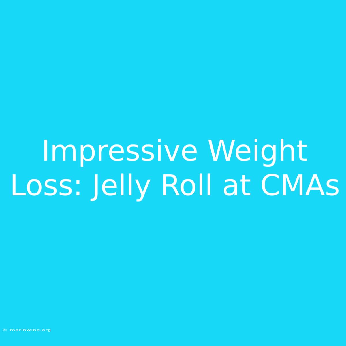 Impressive Weight Loss: Jelly Roll At CMAs