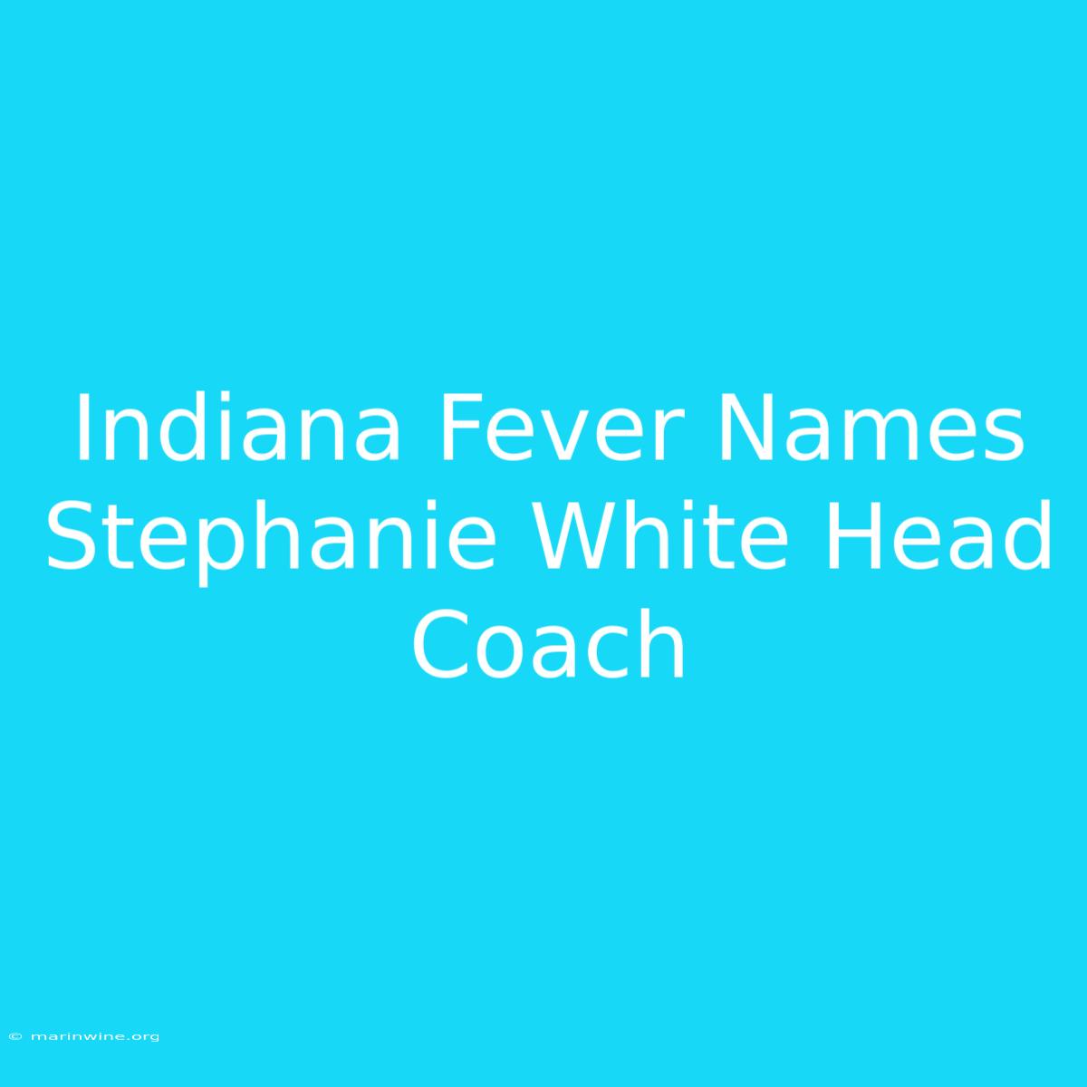 Indiana Fever Names Stephanie White Head Coach