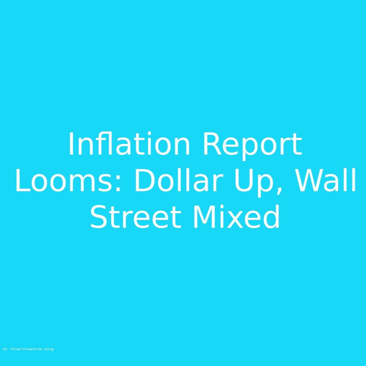 Inflation Report Looms: Dollar Up, Wall Street Mixed