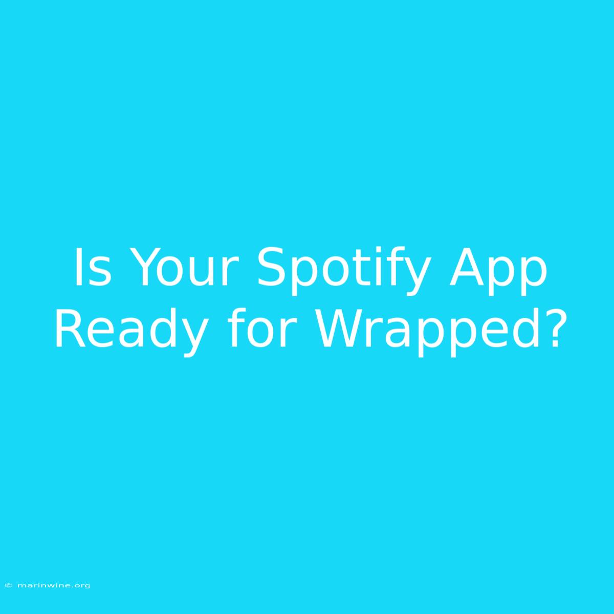 Is Your Spotify App Ready For Wrapped?