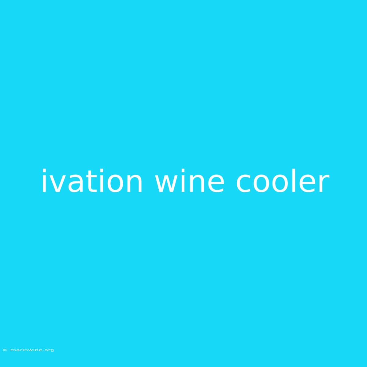 Ivation Wine Cooler