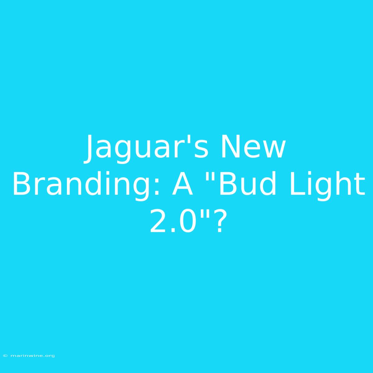 Jaguar's New Branding: A 