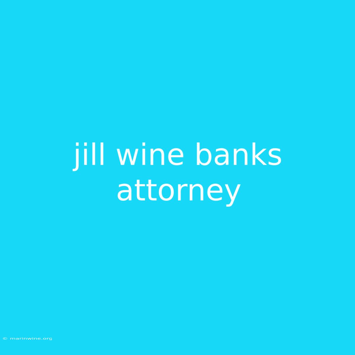 Jill Wine Banks Attorney