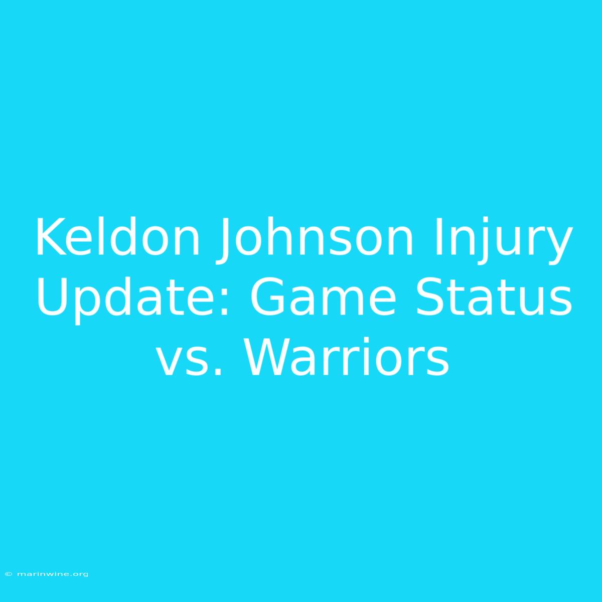 Keldon Johnson Injury Update: Game Status Vs. Warriors