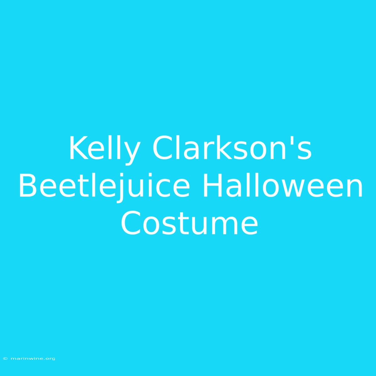 Kelly Clarkson's Beetlejuice Halloween Costume