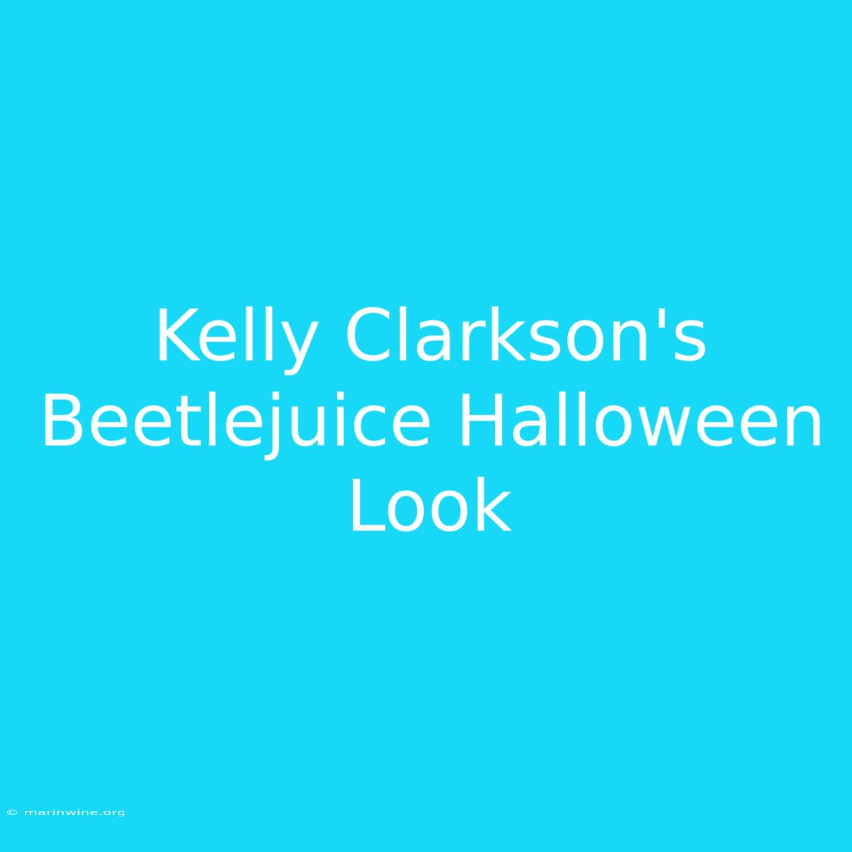 Kelly Clarkson's Beetlejuice Halloween Look 