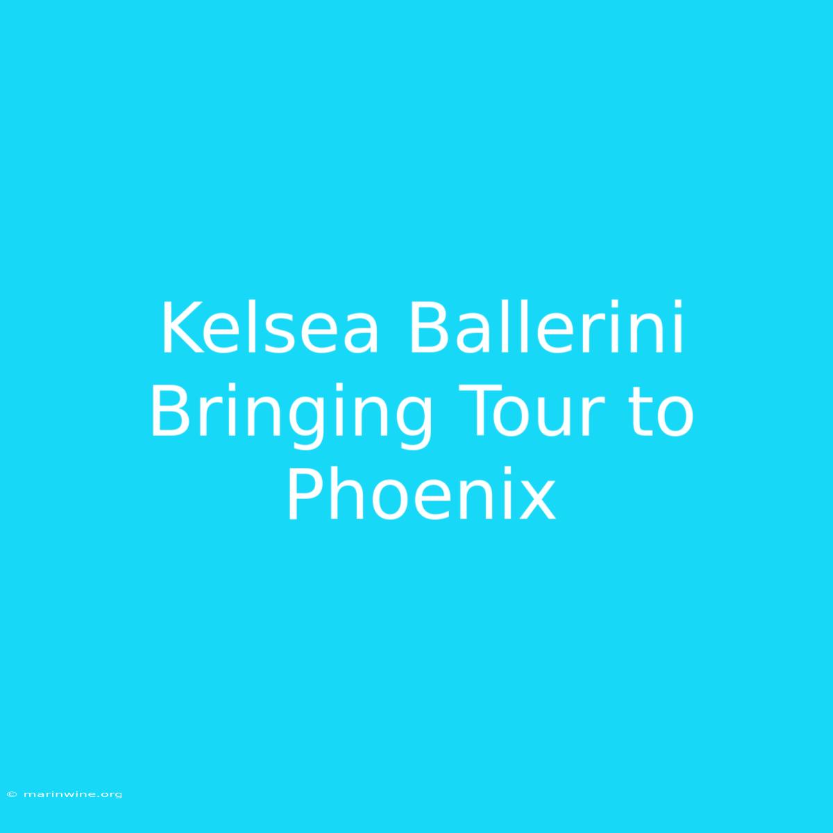 Kelsea Ballerini Bringing Tour To Phoenix 