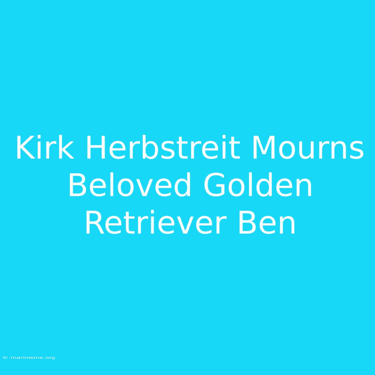 Kirk Herbstreit Mourns Beloved Golden Retriever Ben