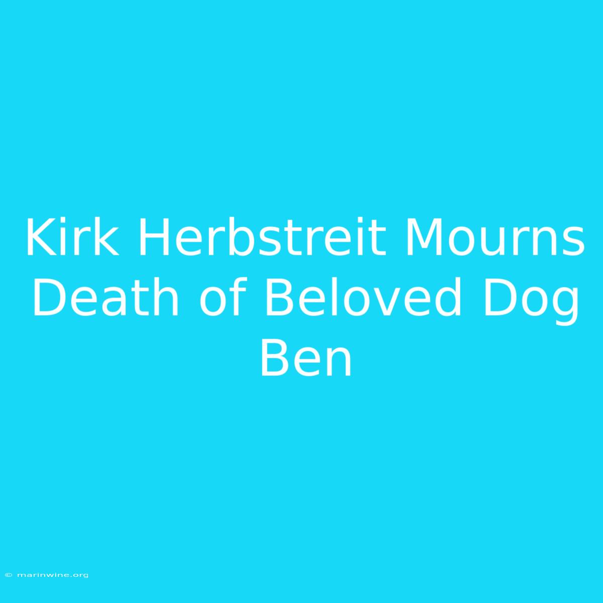 Kirk Herbstreit Mourns Death Of Beloved Dog Ben