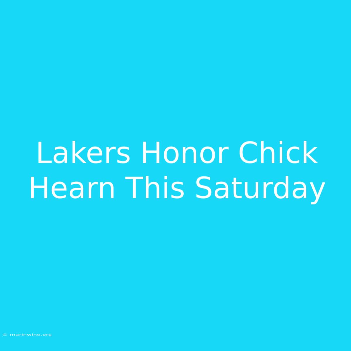 Lakers Honor Chick Hearn This Saturday