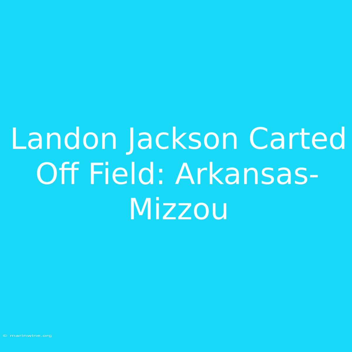 Landon Jackson Carted Off Field: Arkansas-Mizzou