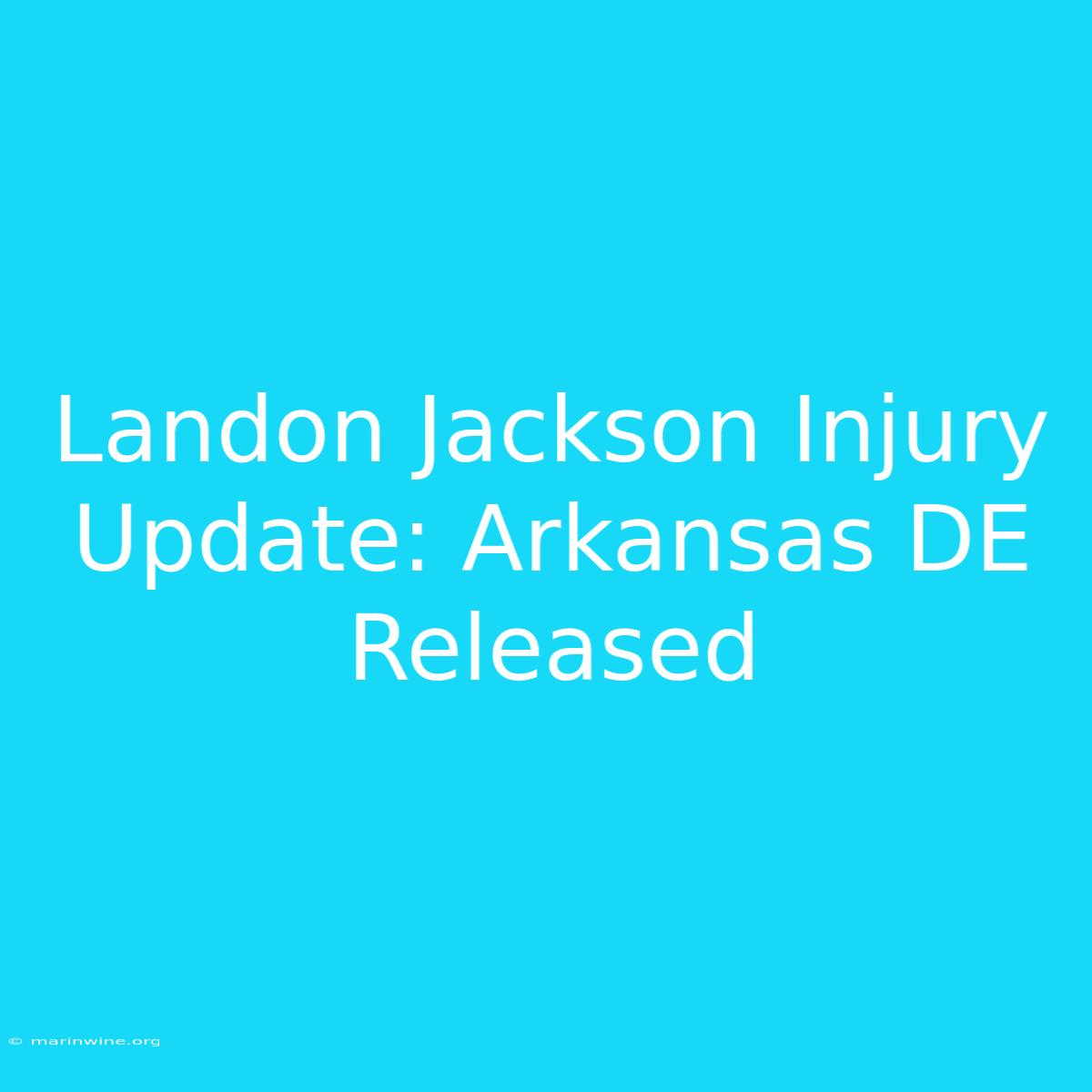 Landon Jackson Injury Update: Arkansas DE Released