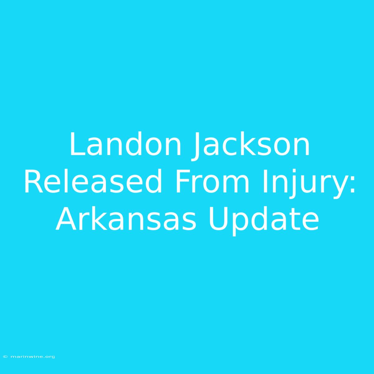 Landon Jackson Released From Injury: Arkansas Update