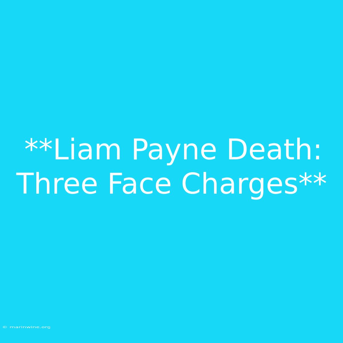 **Liam Payne Death: Three Face Charges**