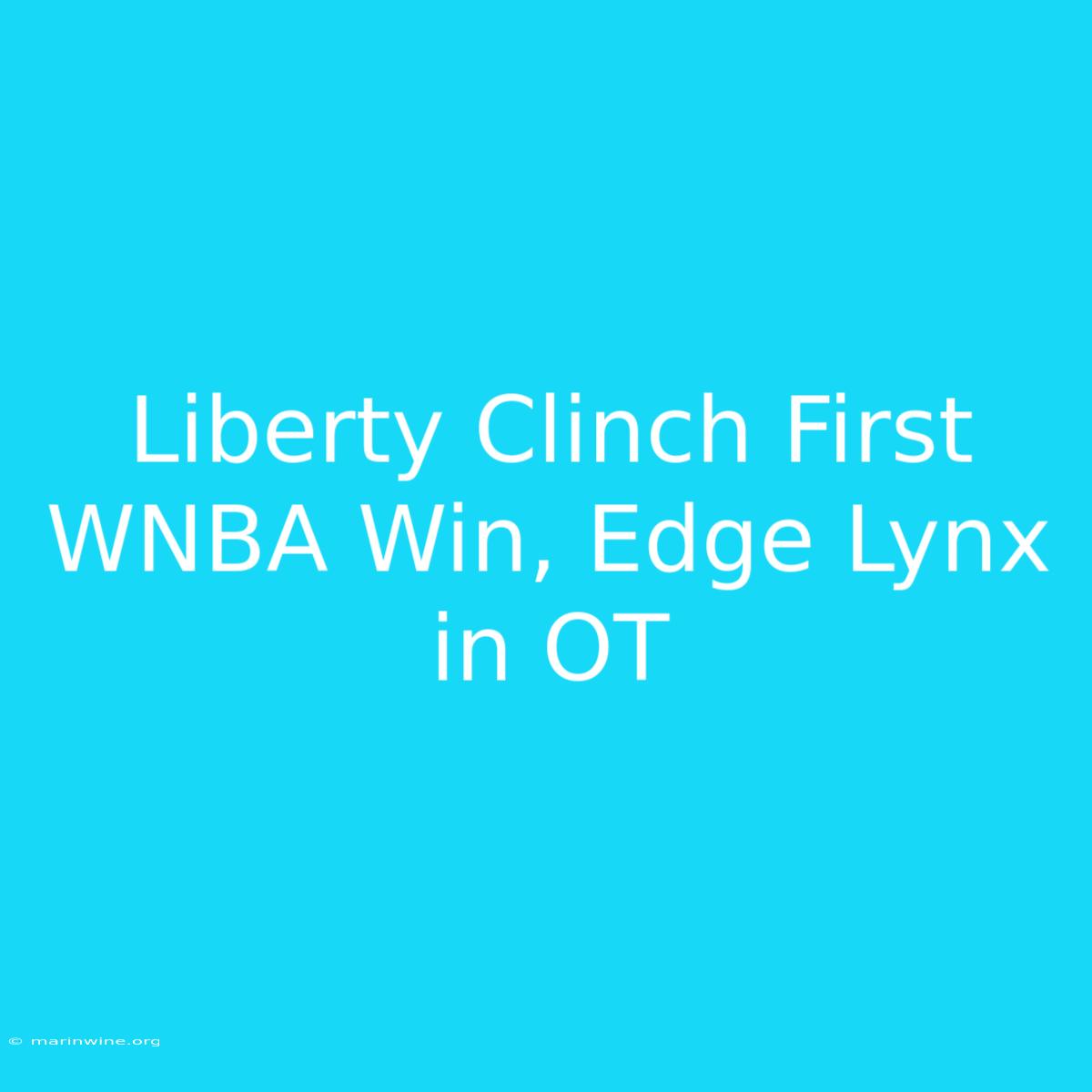 Liberty Clinch First WNBA Win, Edge Lynx In OT