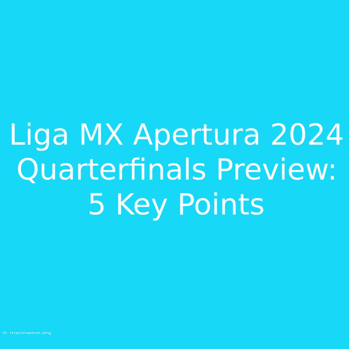 Liga MX Apertura 2024 Quarterfinals Preview: 5 Key Points