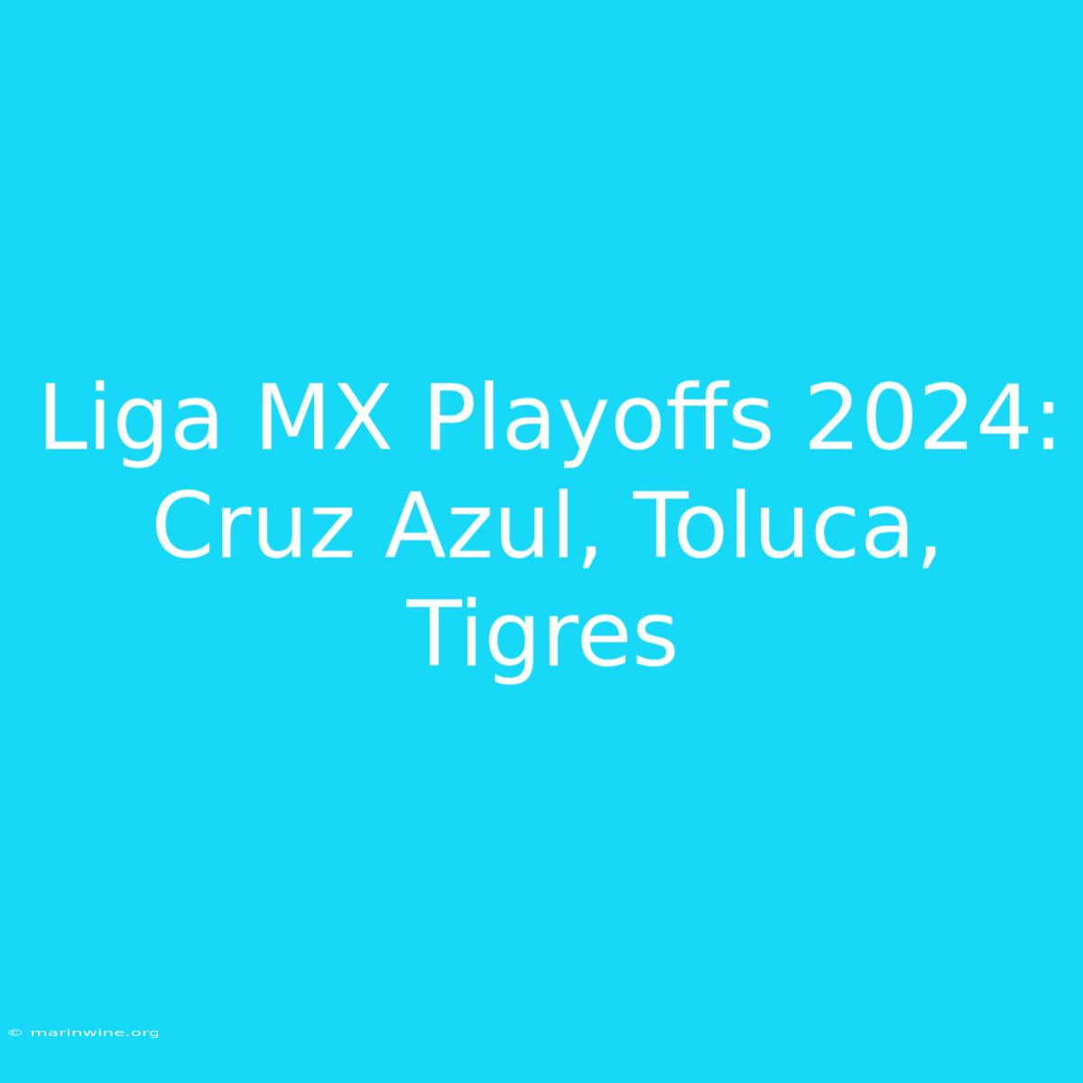 Liga MX Playoffs 2024: Cruz Azul, Toluca, Tigres