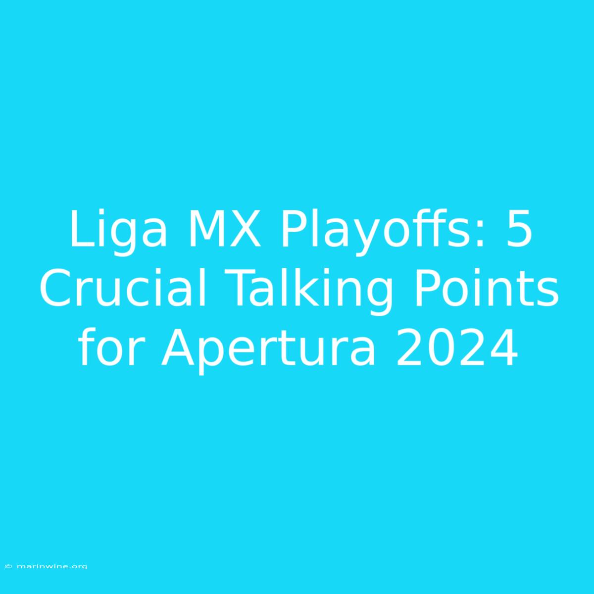 Liga MX Playoffs: 5 Crucial Talking Points For Apertura 2024